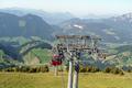 Mit dieser Seilbahn sind wir raufgefahren.